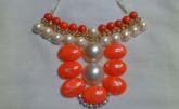 Maxi Colar - Coral com Pérolas